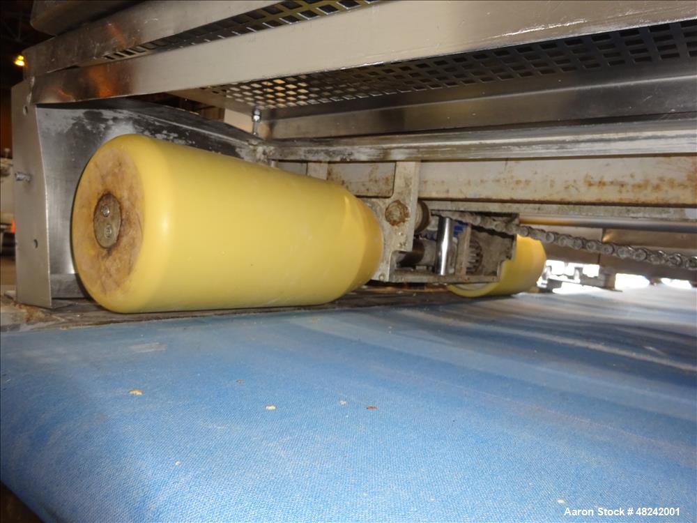Used Rheon V4 Pizza Dough Sheeting Line.