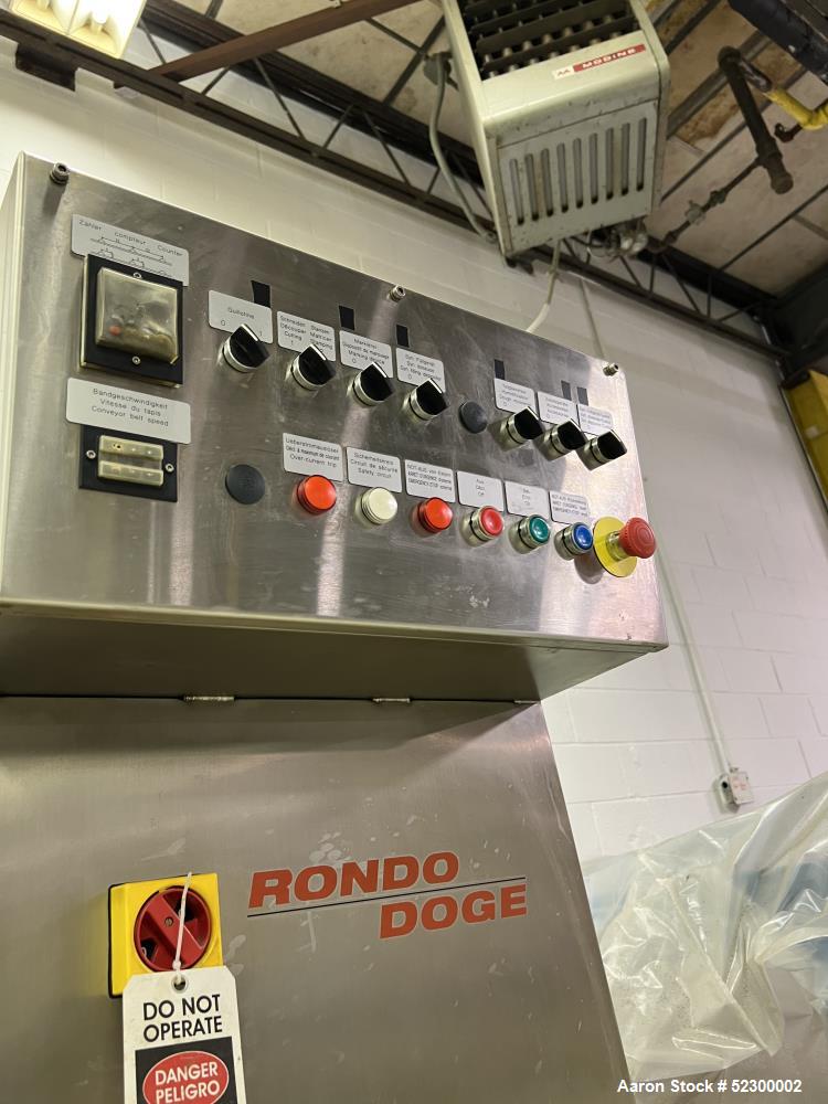 Used Rondo Doge SPF 602-H Dough Make-Up Line.