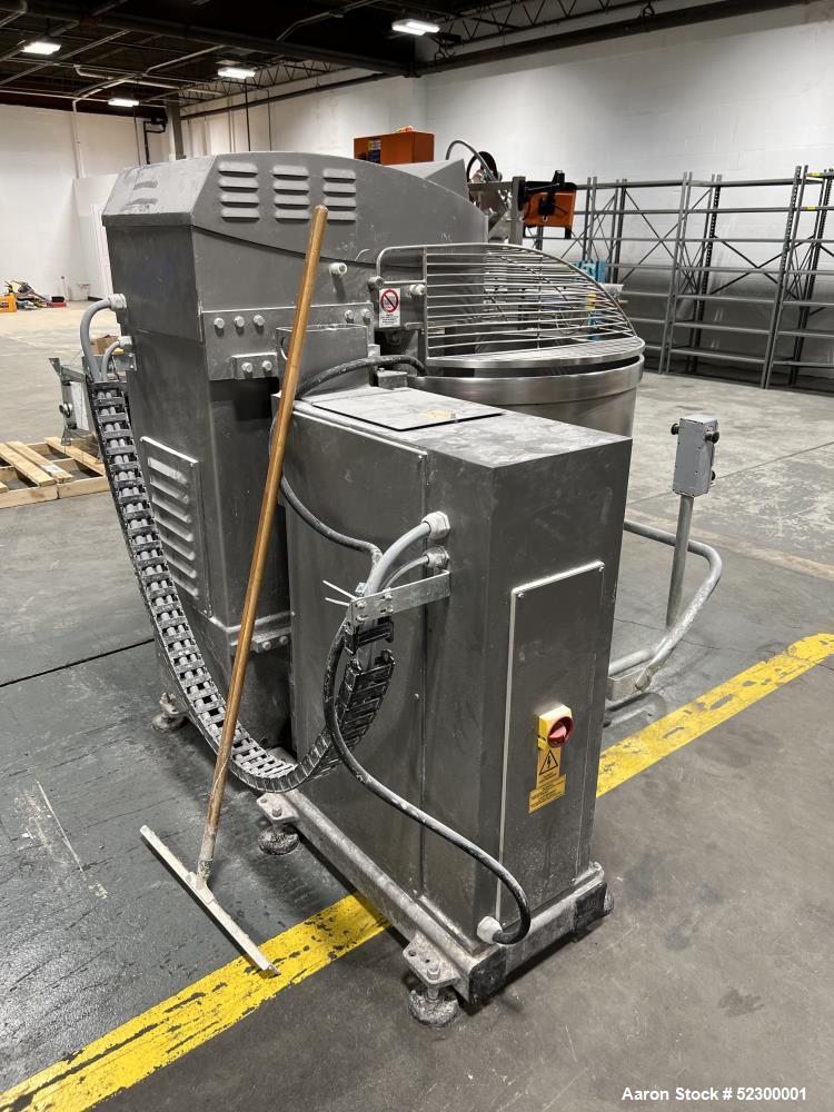 Used Sottoriva America Prisma Self Tilting Mixer, Model Prisma/2-Twist 300 AM/Lifting-Tilting, Stainless Steel. Approximate 300 kg - 112 Gallon capacity. Approximate 41.53" diameter bowl. Motor 15kW....