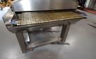 Used Oil Spray Coating Machine. Includes wire mesh belt conveyor, spray applicators and oil recirculation unit. Mounted on casters.  ADD 18% BP AND $500 LOADING FEE.