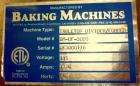 Used Baking Machines Table Top Bagel Divider / Former, Model BM-DF-3000.  304 Stainless steel construction. Approximately 3000 bagels per hour. Scaling range from 1 oz. to 6 oz.  3” Wide x 42” long i...