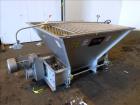 Used Mepaco Dual Auger Feeder, Model 105, 3,000 pound capacity, 304 Stainless Steel. Hopper is 60