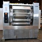 Used Oshikiri Horizontal Mixer, Model HM1000, 304 Stainless Steel.  Approximately 1000 pound (450 kg) dough weight batch size.  Stainless steel dimpled jacketed bowl approximately 42” front to back x...