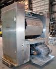 Used Oshikiri Horizontal Mixer, Model HM1000, 304 Stainless Steel.  Approximately 1000 pound (450 kg) dough weight batch size.  Stainless steel dimpled jacketed bowl approximately 42” front to back x...