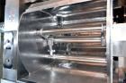 Used Oshikiri Horizontal Mixer, Model HM1000, 304 Stainless Steel.  Approximately 1000 pound (450 kg) dough weight batch size.  Stainless steel dimpled jacketed bowl approximately 42” front to back x...