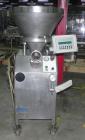 Used Vemag Reiser Continuious Vacuum Filler, Model Robot 500, Type 128/90. Filling rate up to 2,500 kg/hr depending on feed element, portion weight 5-30,000 g, can be set in increments of .01 or 1 g,...