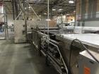 Used 2- Zone Cyclothermic Band Oven. (Believed to be Werner Lahara or APV) Baking chamber divided into two zones with independent temperature adjustment. The oven is 39.5” wide x 50.5” tall x 60’ lon...