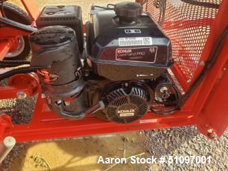Used Kincade 36" Belt Thrasher. Powered by 10 HP Gasoline Engine.