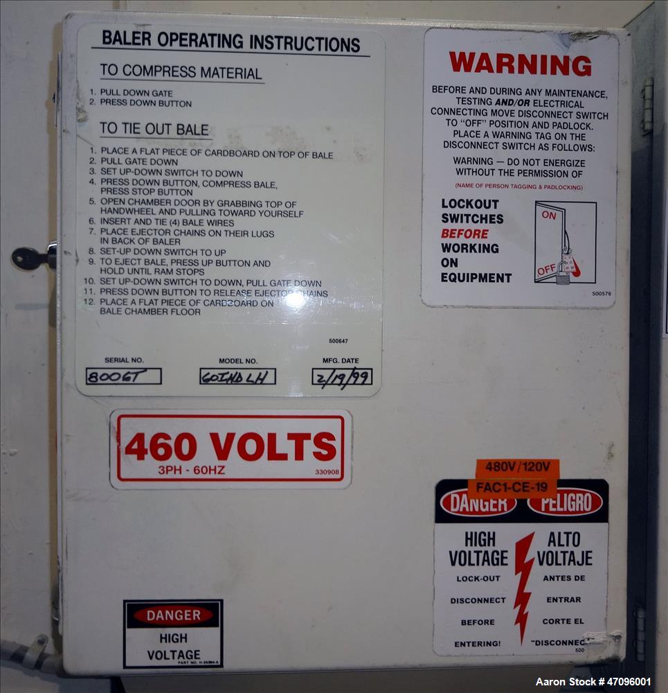 Used American Baler Company, Model 60IHD, Vertical, Carbon Steel.