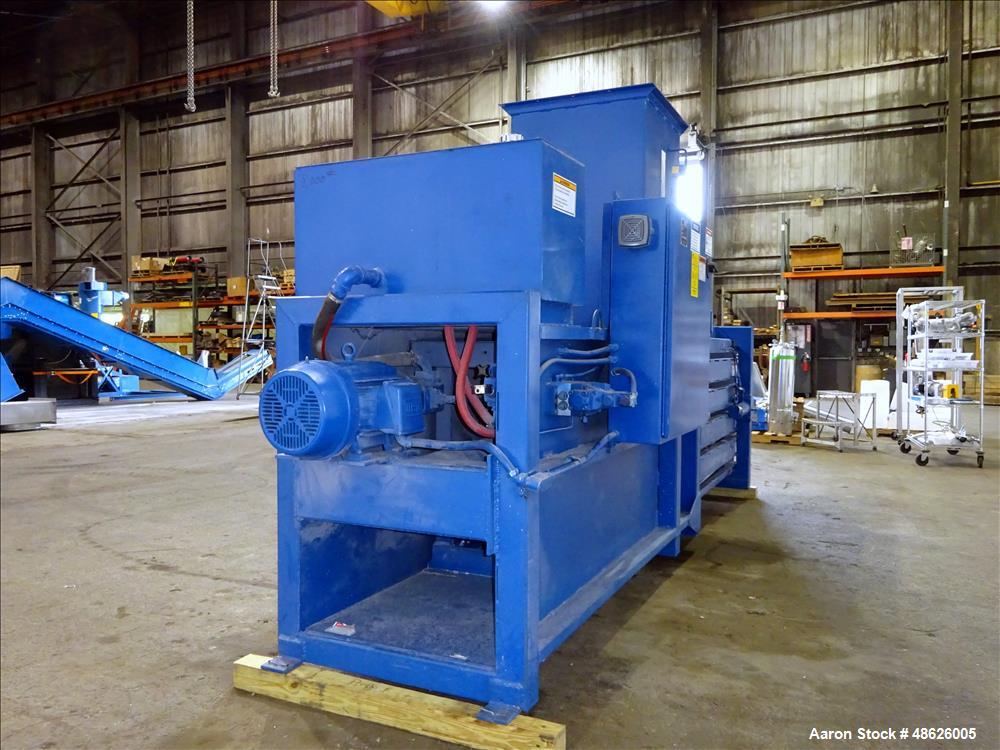 Used- American Baler Horizontal Baler, Model 72AH42, Carbon Steel. Approximate box size 72" long x 30" wide x 42" tall. Top ...