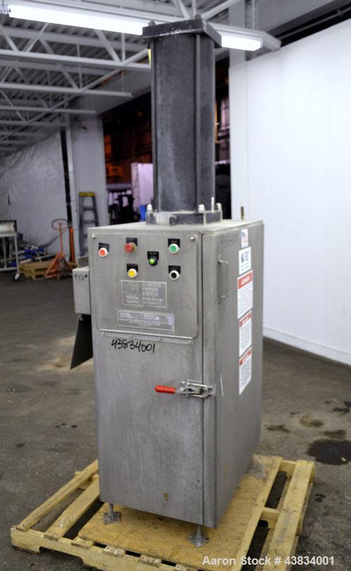 Used American Process Pneumatic Bag Compactor, Model PBC-50, 321 Stainless Steel. Approximate holding capacity 50-100 bags. 2.5 Tons of compact force, requires 60-80 psi air consumption. Bag feed ope...