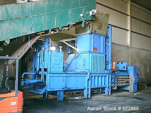Used BOA Recycling Equipment Automatic Baler, approximate 80 tonne force. 2 x 35 kw motors. Four wire. Every day use.