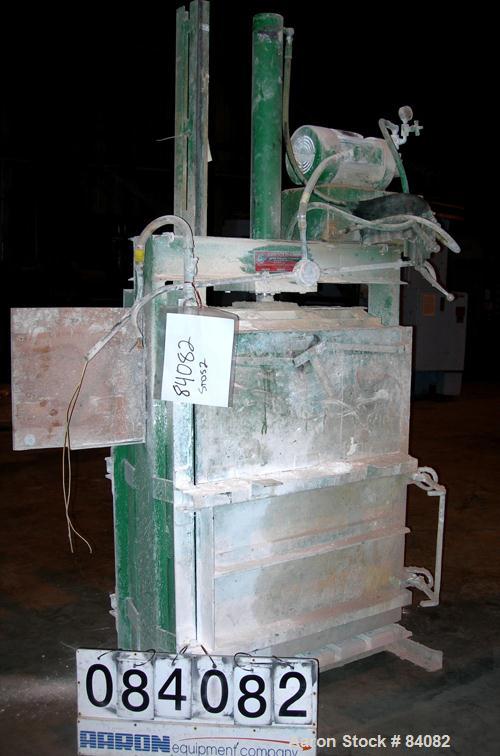 USED: Consolidated Baling Machine vertical baler, model STDS-2.Approx 36" wide x 20" deep bales, top mounted 5 hp hydraulic powerpack.