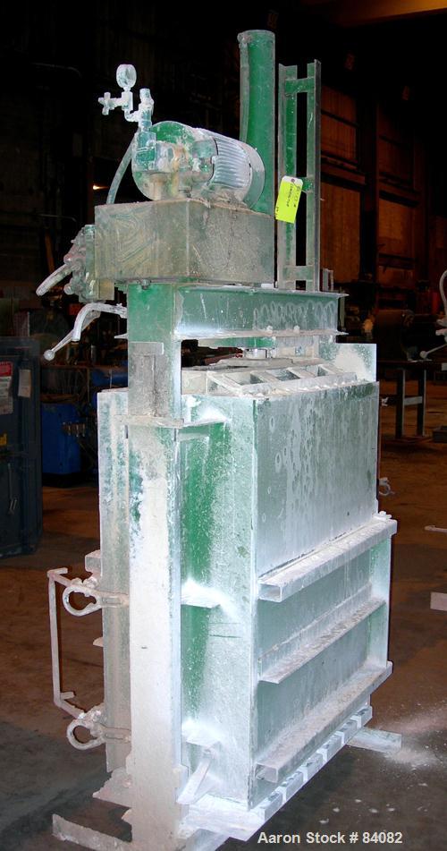 USED: Consolidated Baling Machine vertical baler, model STDS-2.Approx 36" wide x 20" deep bales, top mounted 5 hp hydraulic powerpack.