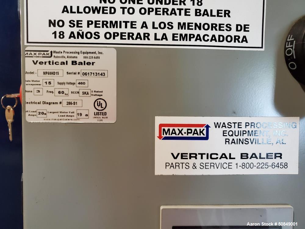 Used Max Pak Baler, Model MP60HD-15