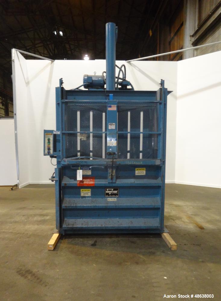 Used Marathon Vertical Baler, Model 6030, Carbon Steel.