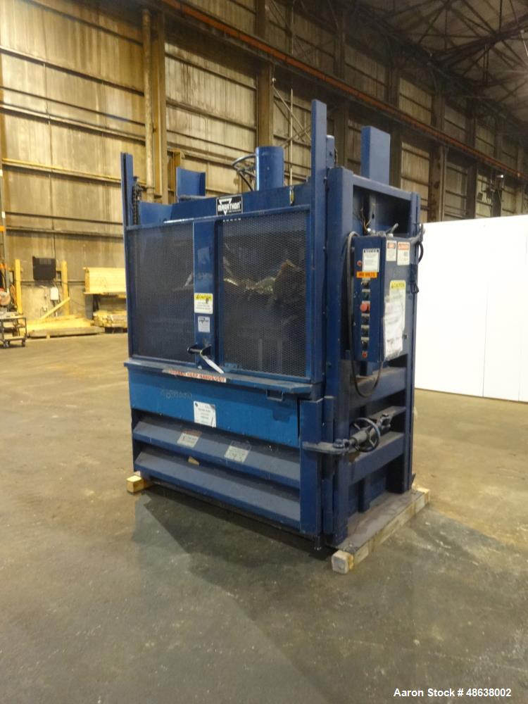 Used Marathon Vertical Baler, Model V-6042, Carbon Steel.