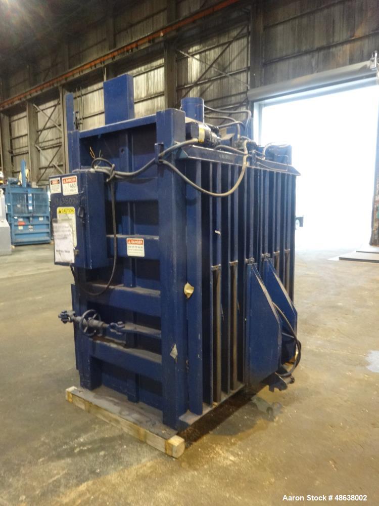 Used Marathon Vertical Baler, Model V-6042, Carbon Steel.