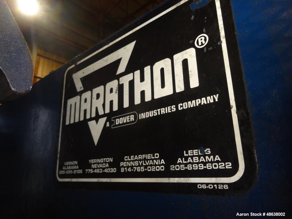 Used Marathon Vertical Baler, Model V-6042, Carbon Steel.