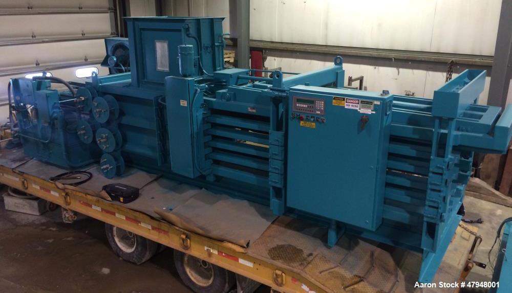 Used Maren Baler, Model 203-103-S. Horizontal style with auto tie, 600 Volts. Mfg. 1998.