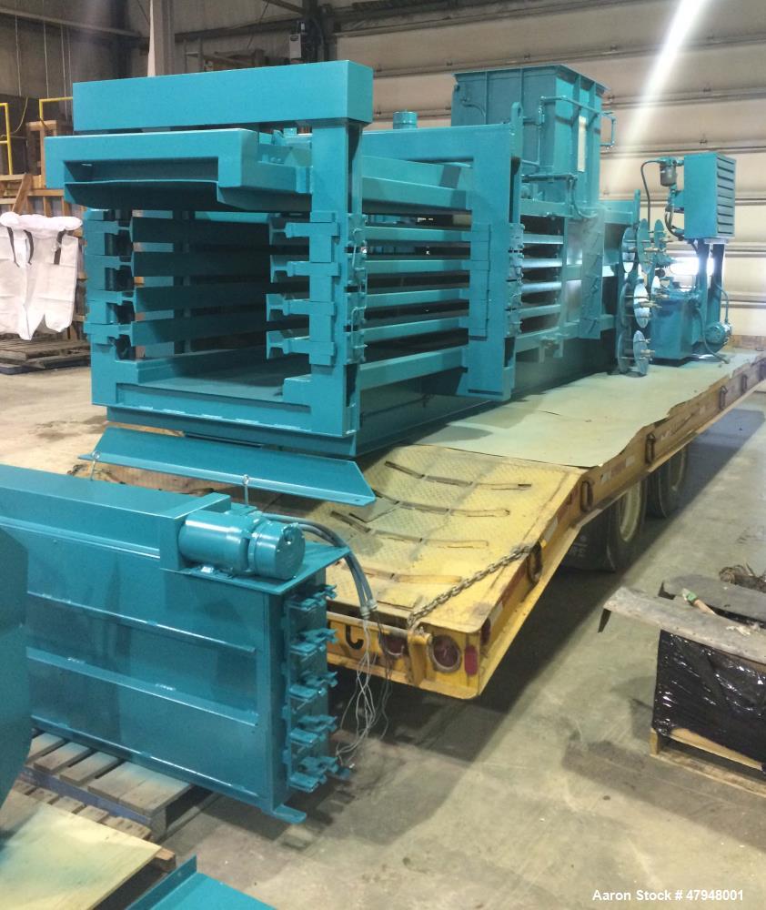 Used Maren Baler, Model 203-103-S. Horizontal style with auto tie, 600 Volts. Mfg. 1998.