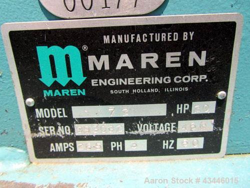 Used Carbon Steel Maren Automatic Horizontal Baler, Model 72