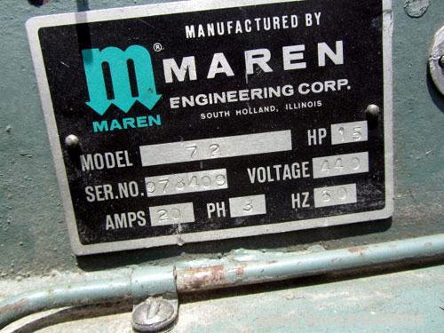 Used Carbon Steel Maren Automatic Horizontal Baler, Model 72