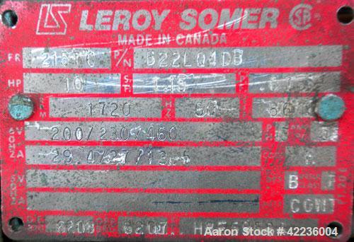 Used Fox Baler, model 72, carbon steel. Approximate bale size 72" long x 30" deep x 77" tall. Driven by a 10 hp, 3/60/200/230/460 volt, 1720 rpm motor. Includes controls. Mounted on a carbon steel ba...