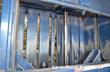 Used Marathon Model V603002 Vertical Baler. 6" diameter cylinder, 3.5" cylinder rod, 48" cylinder stroke. 50 cubic foot bale volume. 6 bale ties, 56,500 pounds platen force, 34 PSI platen pressure. 2...