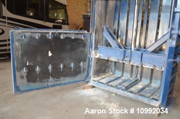 Used Marathon Model V603002 Vertical Baler. 6" diameter cylinder, 3.5" cylinder rod, 48" cylinder stroke. 50 cubic foot bale volume. 6 bale ties, 56,500 pounds platen force, 34 PSI platen pressure. 2...