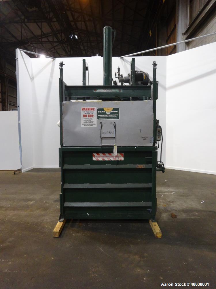 Used Load King Vertical Baler, Model VB-6036-WL, Carbon Steel.