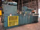 Used Marathon Equipment Closed End Horizontal Side Ejector Baler, Model SE-503042-830, Carbon Steel. Feed chamber 50’’ long x 30’’ wide with hopper. Bale weight up to 1500 pounds. Cycle time 20 secon...