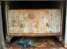 Used Octagonal Dock Feed Trash Compactor, approximately 40 yard receiving container, carbon steel. Side swing closure door. Single ram with an approximate 10 hp power pack. Dock feed platform with re...