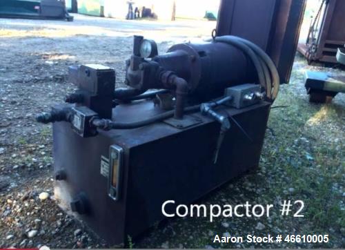 Used Baldor Electric Co. Trash Compactor. Capacity: 27 yards. Measurements: 23 ft. x 7 ft. x 8 ft. Model: Baldor Industrial 3 Phase Voltage: 460.
