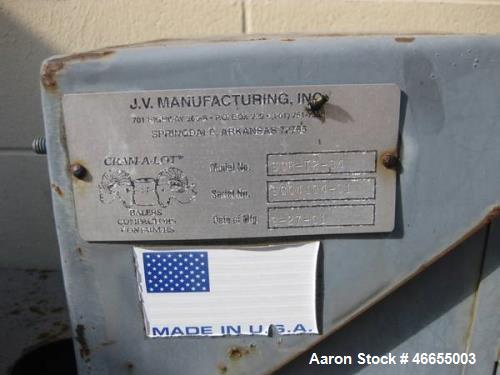Used JV Manufacturing Compactor Cram-A Lot CC-02-KM Compacto.  JV Manufacturing Compactor and Box (1 Unit) SCR-T12-30.