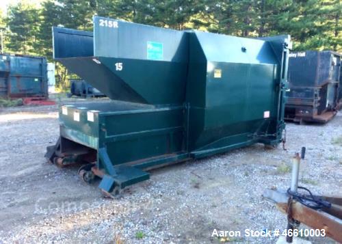Used Parker Trash Compactor. Capacity: 15 yards, measurements: 15 ft. x 8 ft. x 8 ft. Voltage: 220.