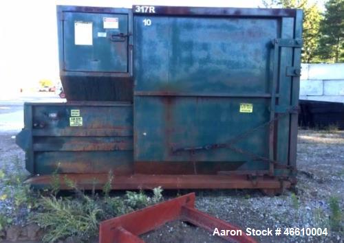 Used Parker Trash Compactor, Model D3W8CP09Y-14. Capacity: 13 yards, measurements: 12 ft. x 7 ft. x 8 ft. Includes guide island, Voltage: 440.