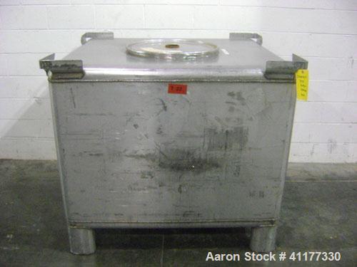 Used-Transtore 335 gallon liquid stainless steel tote. Dot spec NO 57. Design pressure 6.1 psig. Test pressure 3 psig. Rated...