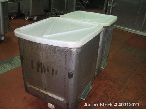 Used Dump buggy/ portable tote, stainless steel.