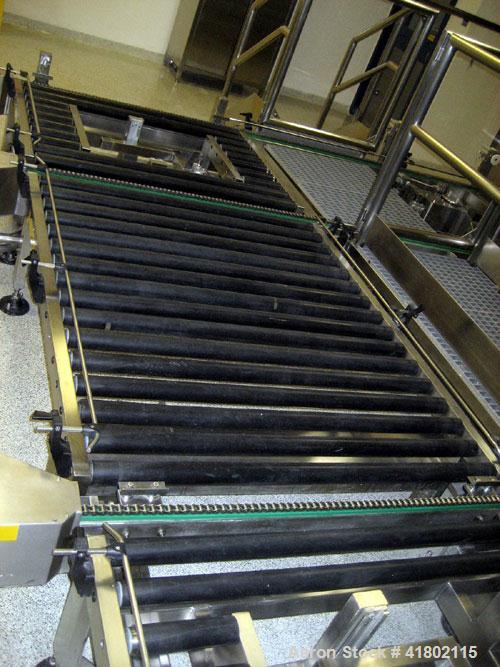 Used- Zanchetta dual station automatic bin washer system, 48" wide conveyor system, (2) cleaning/drying chambers with bin ti...