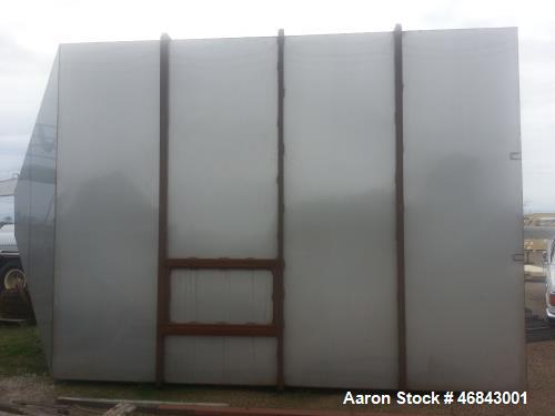 Used Stainless Steel Hopper/Bin. 12' x 12' wide x 16' long. Outside support constructed of mild steel.