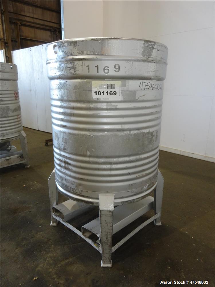 Used Theresa Friedman & Sons Tote Bin, 800 Liter, 28 Cubic Feet, 304 Stainless 