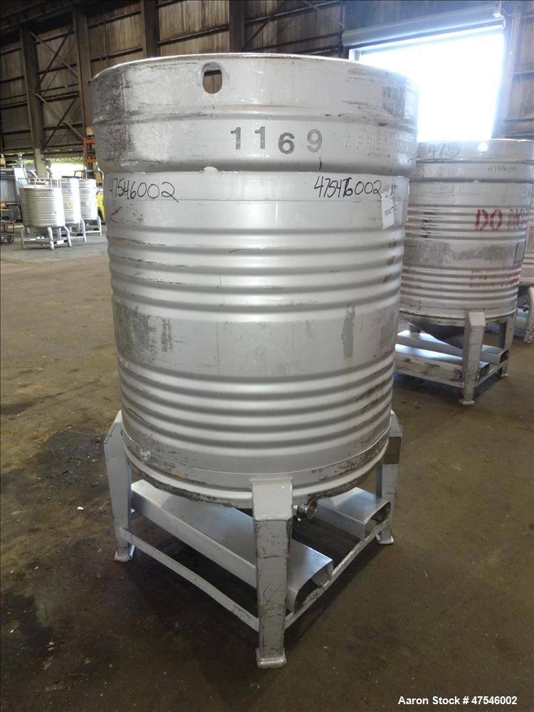 Used Theresa Friedman & Sons Tote Bin, 800 Liter, 28 Cubic Feet, 304 Stainless 