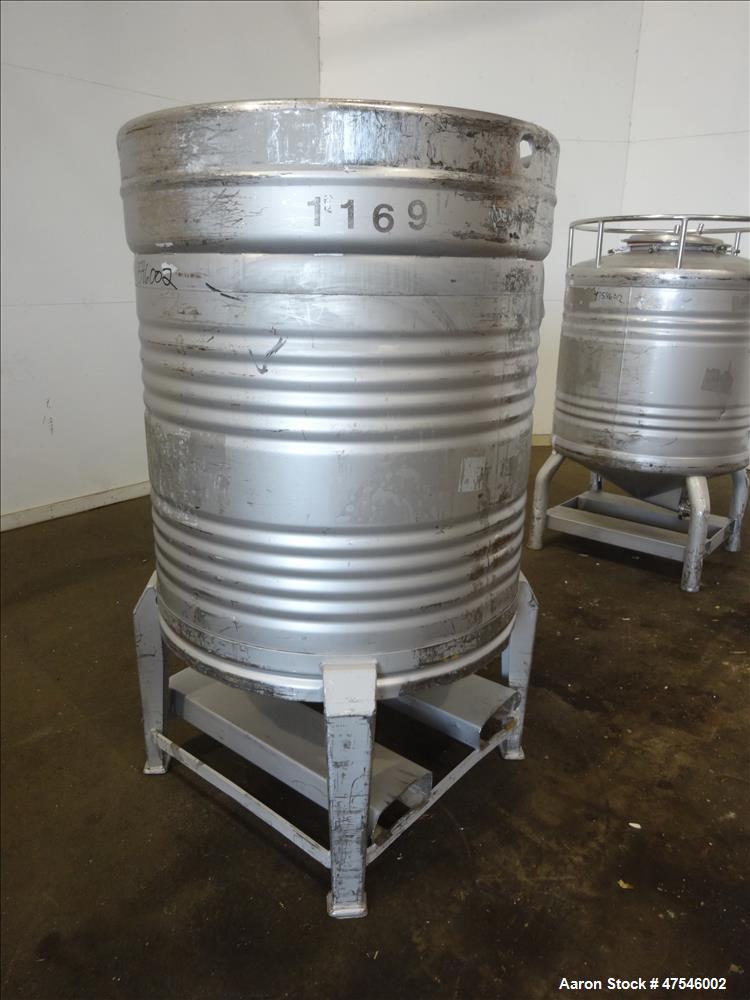 Used Theresa Friedman & Sons Tote Bin, 800 Liter, 28 Cubic Feet, 304 Stainless 