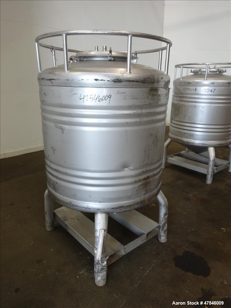 Used Eurocont Tote Bin, 800 Liter, 28 Cubic Feet, 304 Stainless Steel, Vertical