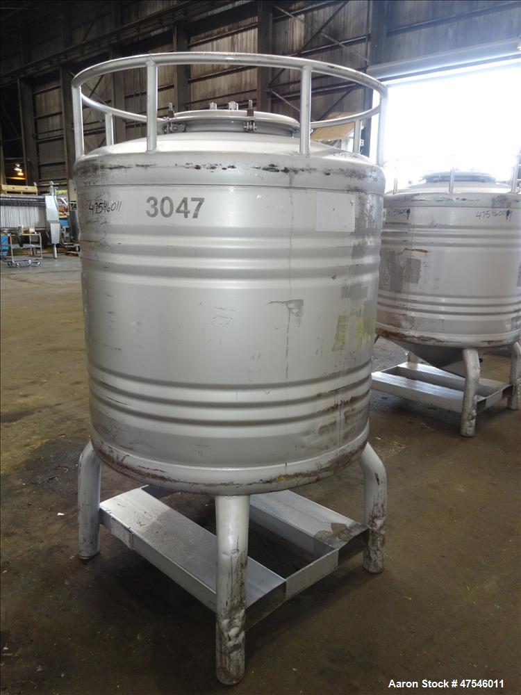 Used Eurostar Tote Bin, 800 Liter, 28 Cubic Feet, 304 Stainless Steel, Vertical