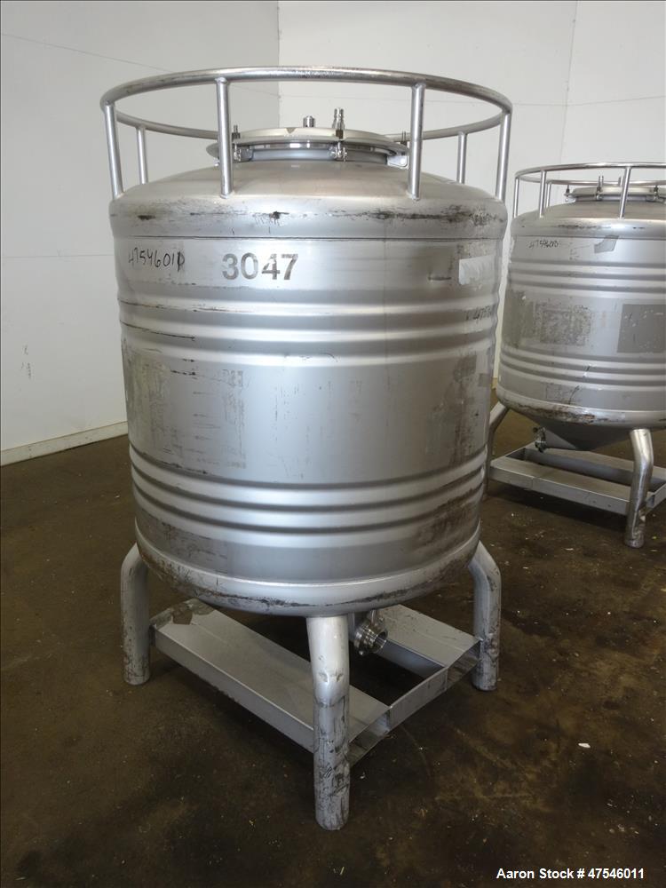 Used Eurostar Tote Bin, 800 Liter, 28 Cubic Feet, 304 Stainless Steel, Vertical