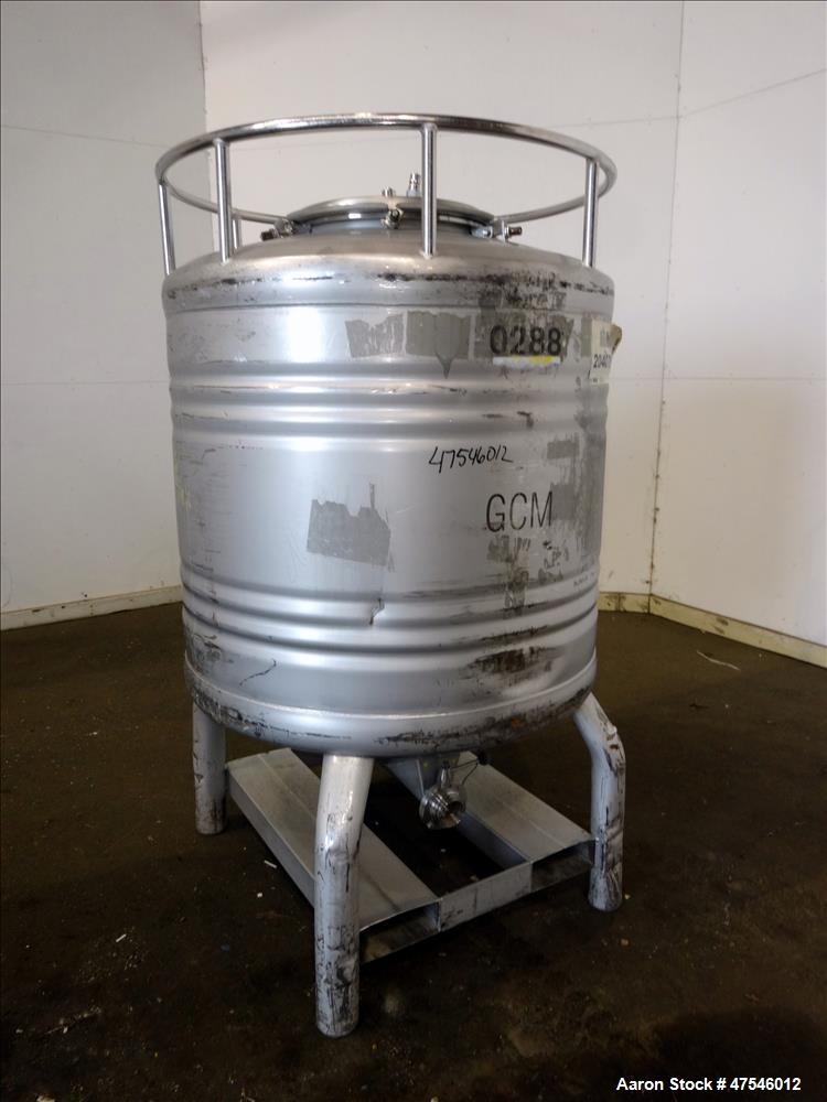 Used Eurocont Tote Bin, 800 Liter, 28 Cubic Feet, 304 Stainless Steel, Vertical