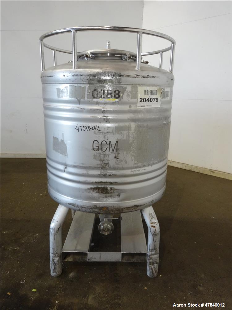 Used Eurocont Tote Bin, 800 Liter, 28 Cubic Feet, 304 Stainless Steel, Vertical