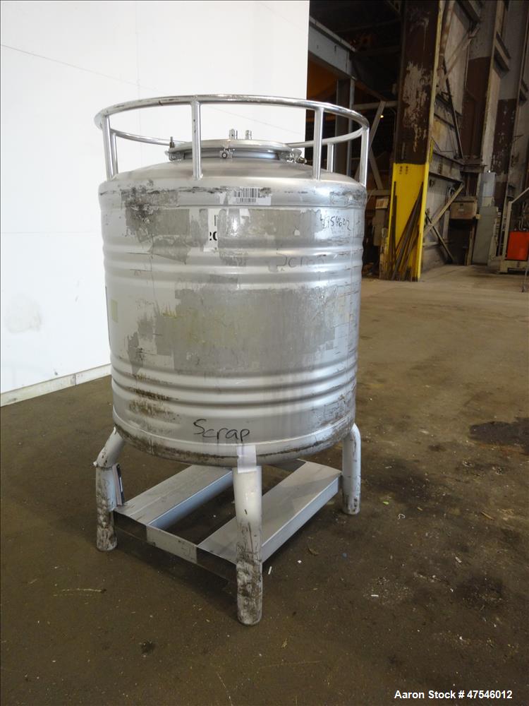 Used Eurocont Tote Bin, 800 Liter, 28 Cubic Feet, 304 Stainless Steel, Vertical